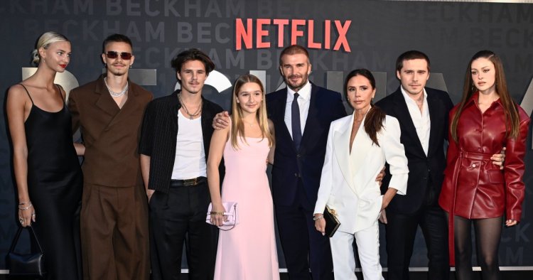 Victoria and David Beckham Hit the Red Carpet With All 4 Kids for 'Beckham'