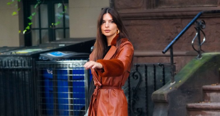 Guess What? You Can Get EmRata's Favorite Leather Trench Coat on Sale at Amazon