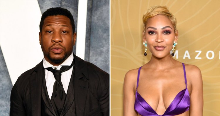 Jonathan Majors Arrives at Court With Girlfriend Meagan Good and a Bible