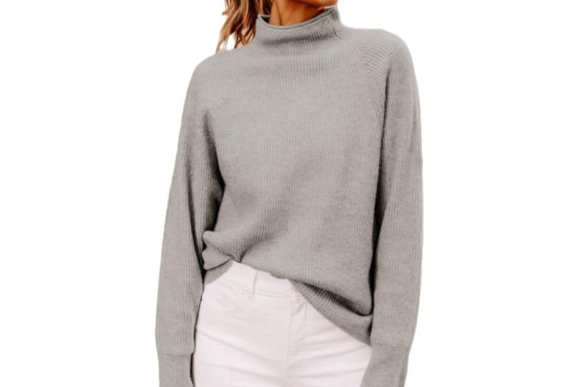 This ‘Soft and Cozy’ Amazon Mock Neck Sweater Is Just $40