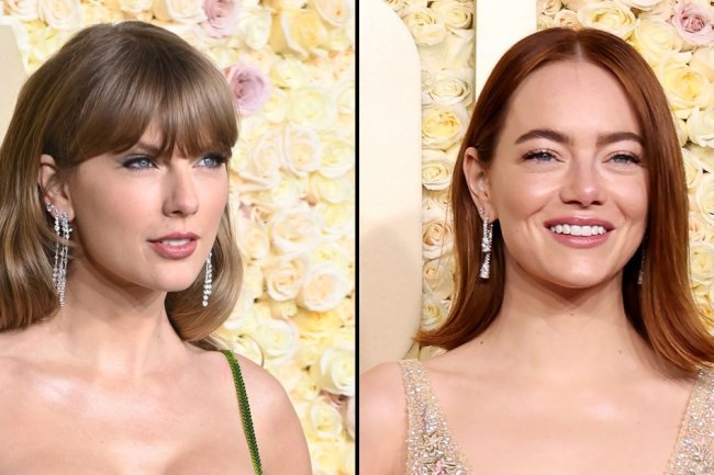 Taylor Swift Supports BFF Emma Stone at the Golden Globes