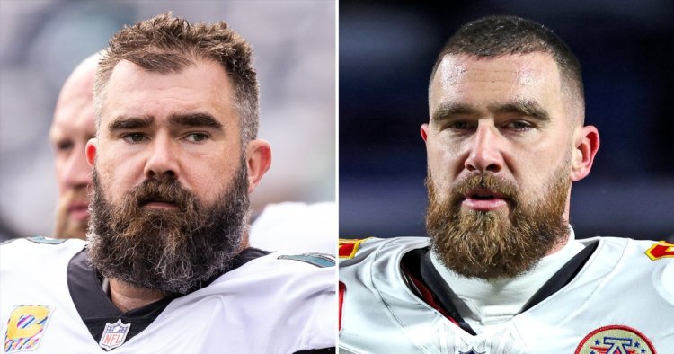 Jason Kelce Cheers on Travis Kelce at Chiefs vs. Ravens Playoff Game