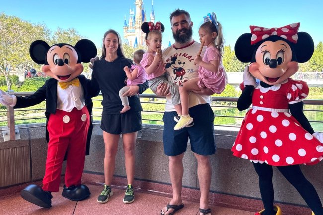 Jason Kelce and Wife Kylie Kelce Bring Their 3 Daughters to Disney World