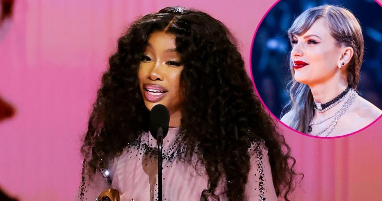 SZA Proves She's Just Like Us by Pausing Speech to Say Hi to Taylor Swift