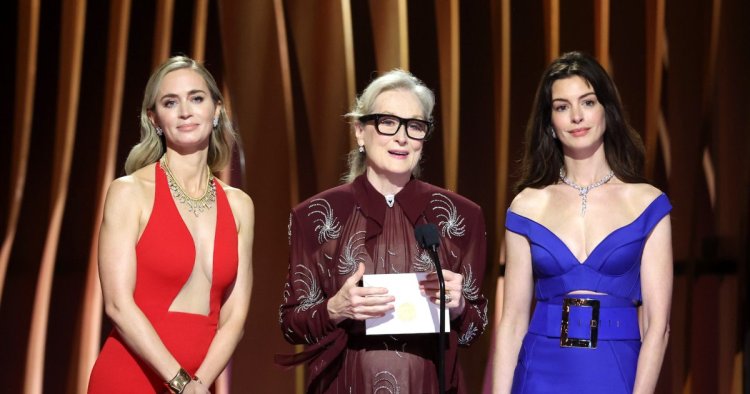 Anne Hathaway, Meryl Streep and Emily Blunt Reunite at the SAG Awards