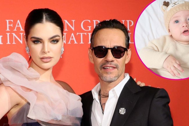 Marc Anthony and Nadia Ferreira Reveal Infant Son's Face for 1st Time