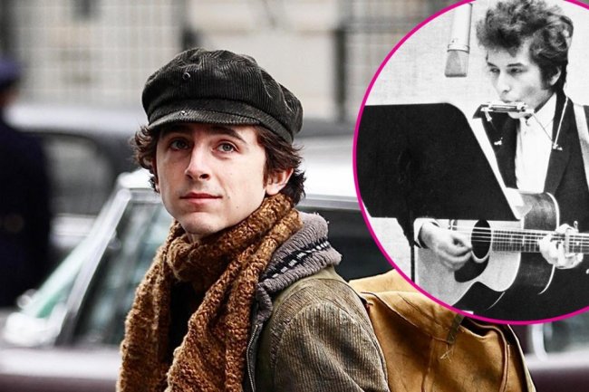 Timothee Chalamet Channels Bob Dylan in 1st Set Photos From Biopic