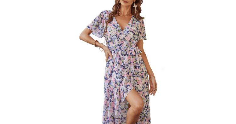 This 'Comfortable' Floral Wrap Dress Is Just $48 at Amazon