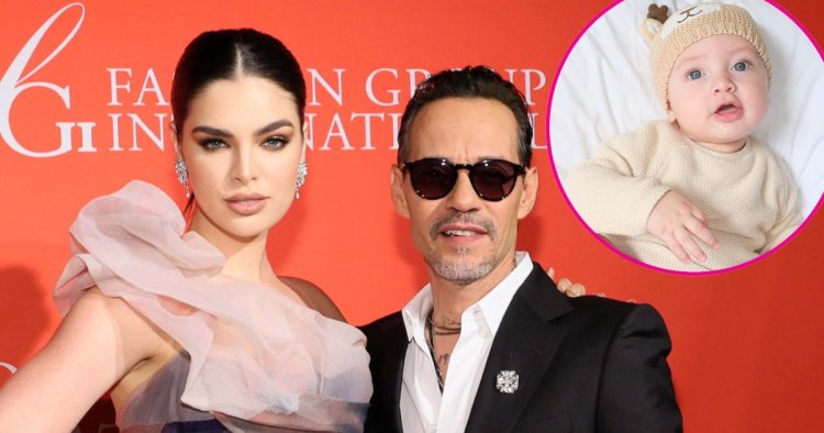 Marc Anthony and Nadia Ferreira Reveal Infant Son's Face for 1st Time