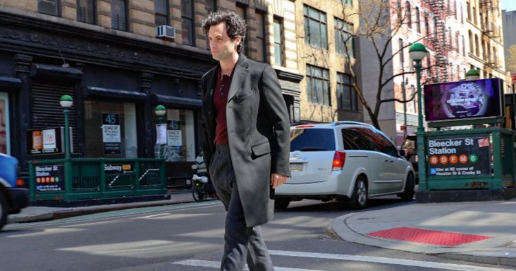 Penn Badgley Gives Major Lonely Boy Vibes Filming 'You' Season 5 in NYC