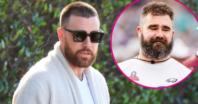 Travis Kelce Says He's Now in 'Same Weight Class' as Brother Jason Kelce